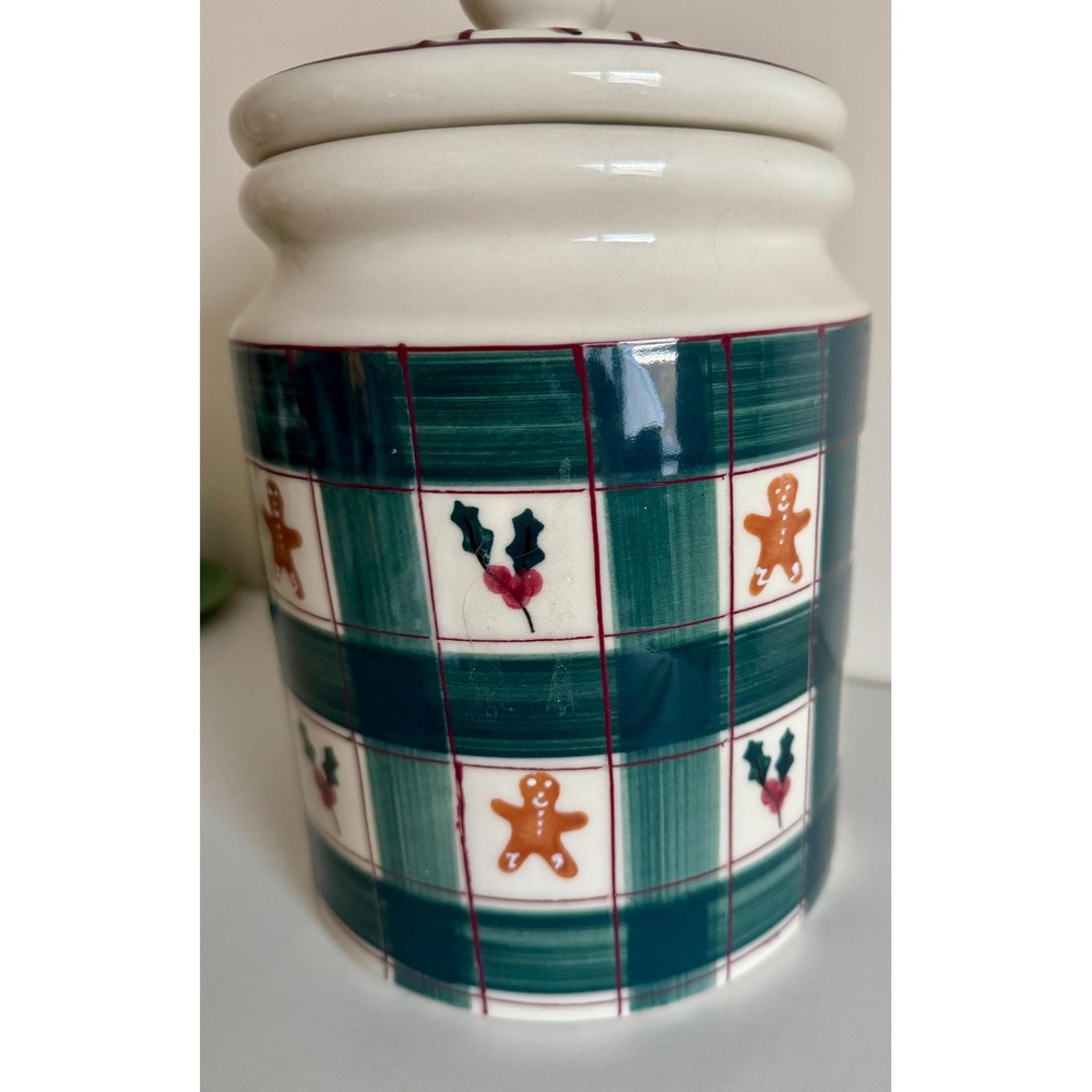 Vintage Hartstone Pottery Gingerbread Holly Cookie Jar - Picture 7 of 7